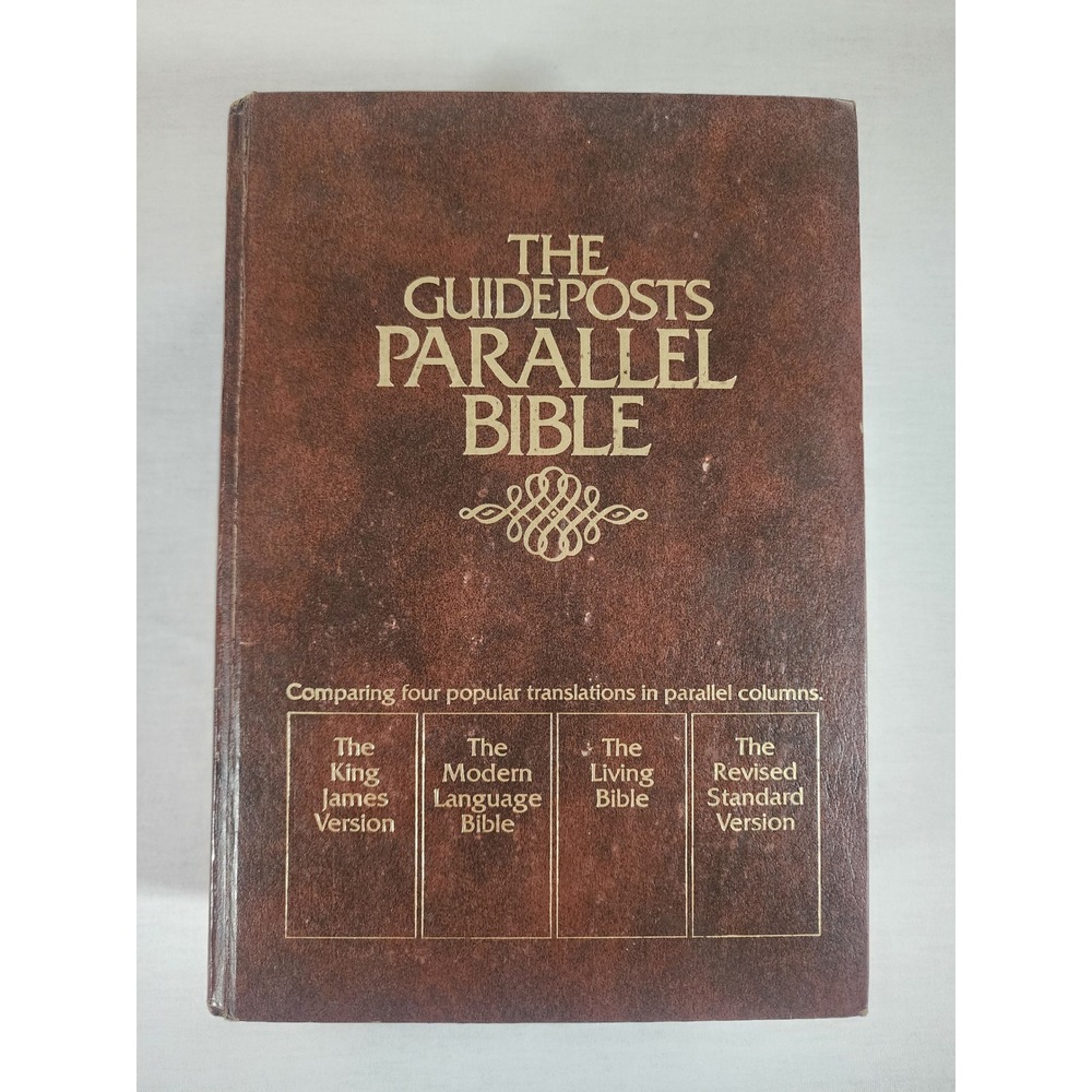 Guideposts Parallel Bible 1973 KJV MLB Living RSV Brown Hardcover 4 Translations